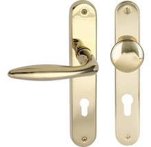 Garniture de poignée de porte avec poignée et bouton pour portes intérieures