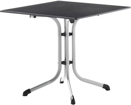 Table rabattable vivodur 80x80x73 cm graphite gris