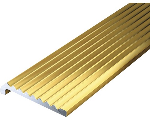 Profilé de finition alu or anodisé 23x6,3x2 mm, 1 m Baguette de profilé métallique pour revêtements de sol