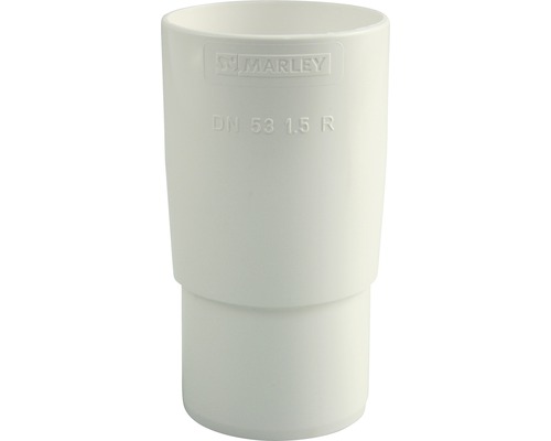 Manchon de tuyau Marley plastique rond blanc de signalisation RAL 9016 DN 53 mm Manchon de tuyau d''évacuation Marley DN 53
