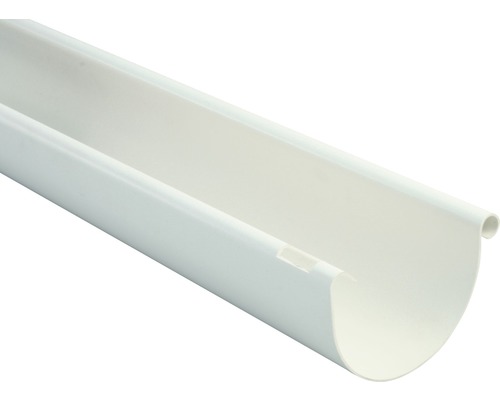 Gouttière Marley plastique semi-circulaire blanc de signalisation RAL 9016 DN 125 mm 2000 mm