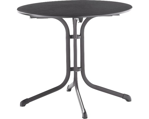 Table rabattable vivodur Ø85 x 73 cm gris fer gris