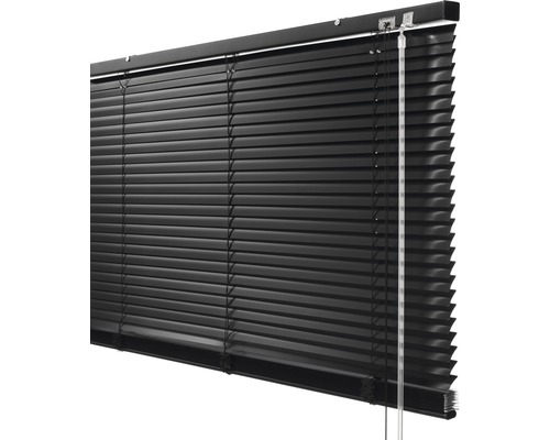 Store vénitien en alu Soluna DIM-OUT 90 x 240 cm noir, avec 20 % de lamelles supplémentaires pour un meilleur obscurcissement