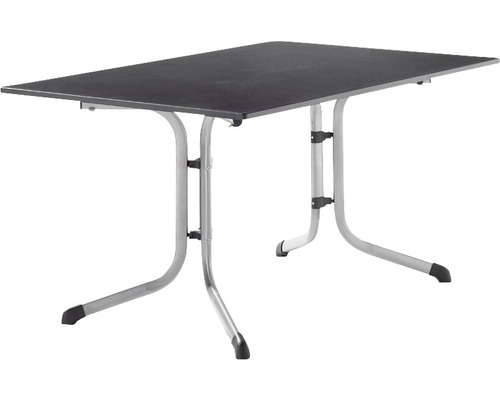 Table rabattable vivodur 140x90x73 cm graphite gris