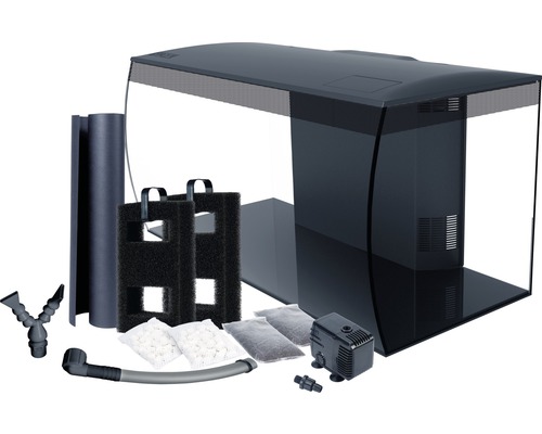 Kit d''aquarium complet avec pompe, matériaux de filtration et accessoires