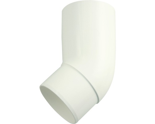 Coude pour tuyau de descente Marley plastique rond 45 degrés blanc signalisation RAL 9016 DN 75 mm