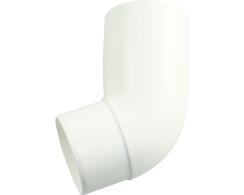 Coude pour tuyau de descente Marley plastique rond 67 degrés blanc signalisation RAL 9016 DN 75 mm