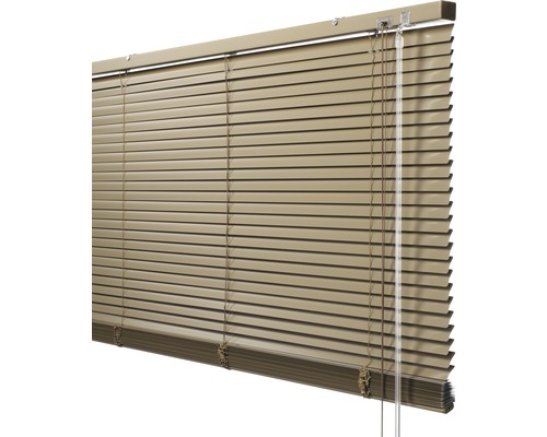 Store en alu Soluna 60x170 cm mocca, avec 20% de lamelles supplémentaires pour un meilleur obscurcissement