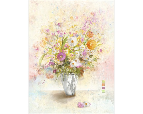 Tableau sur toile Retro Bunch Of Flowers 57x77 cm