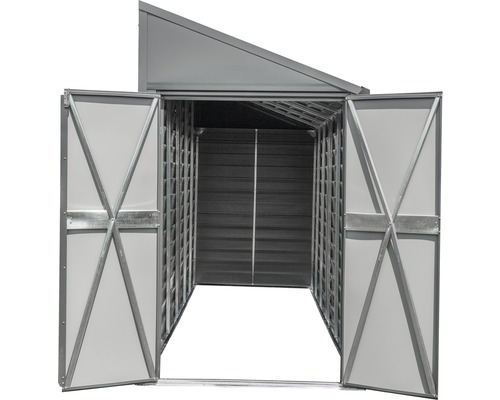 Offener Geräteschuppen mit Doppeltür