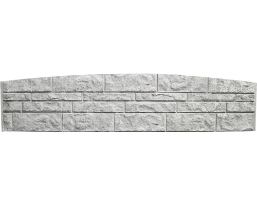 Plaque de clôture en béton à finition arrondie Standard Fels 200x45x3,5cm
