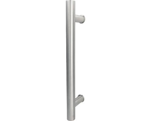 Tirant de porte Korfu acier inoxydable/satiné Ø 32 mm L 400 mm pour portes d’entrée Poignée de porte en acier inoxydable