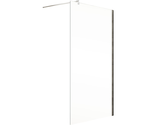 Duschwand aus Glas mit Stabilisierungsstange