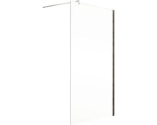 Duschwand aus Glas mit Stabilisationsstange