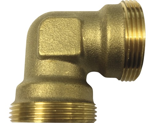 Winkelverschraubung aus Messing mit Gewinde