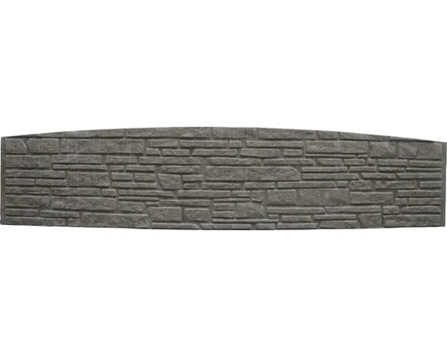 Plaque de clôture en béton à finition arrondie Standard Montana 200x45x3,5cm