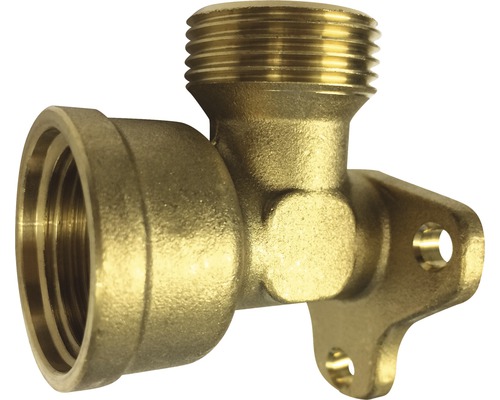 Robinet d''arrêt d''angle en laiton avec fixation murale