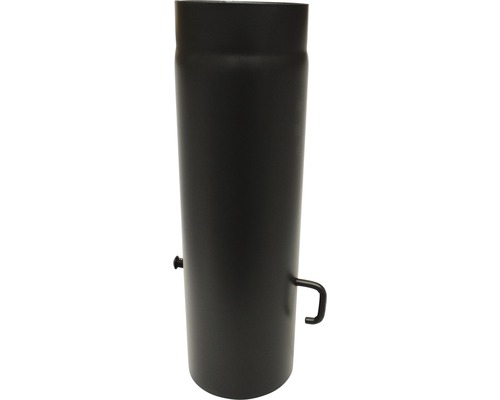 Conduit de poêle avec blocage Ø 130 mm 0.5 m senotherm vernis noir métallisé Tuyau de cheminée en métal avec supports latéraux