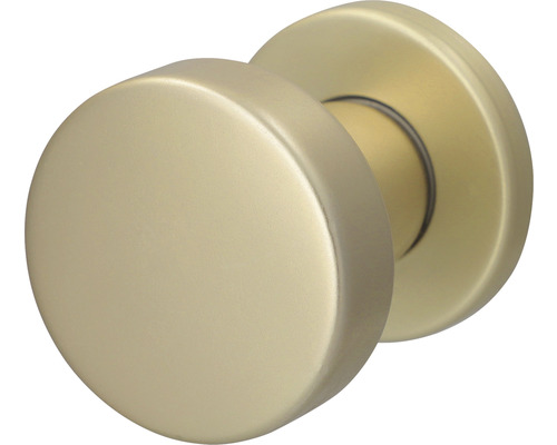 Bouton de porte sur rosace alu F2 anodisé Ø 50 mm pour portes d’entrée et d'appartement