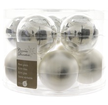 Packung mit zehn Christbaumkugeln aus Glas, Durchmesser 60 Millimeter