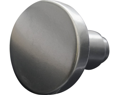 Pièce femelle à bouton alu F1 satiné Ø 50 mm pour portes de maison et d'appartement Bouton de meuble en métal