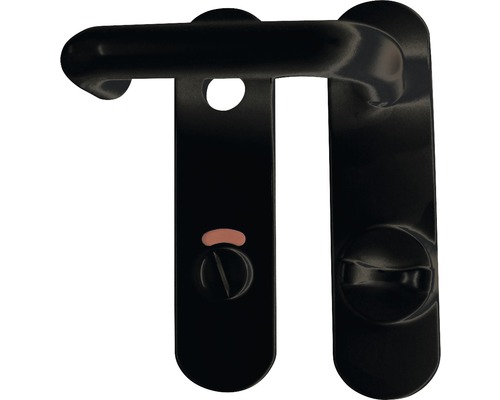 Kurzschildgarnitur Nylon schwarz WC für Bad + WC Türen