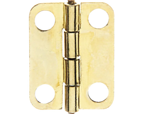 Schatullenscharnier 24 x 17 mm vermessingt 4 Stück Messingfarbenes Scharnier mit vier Löchern