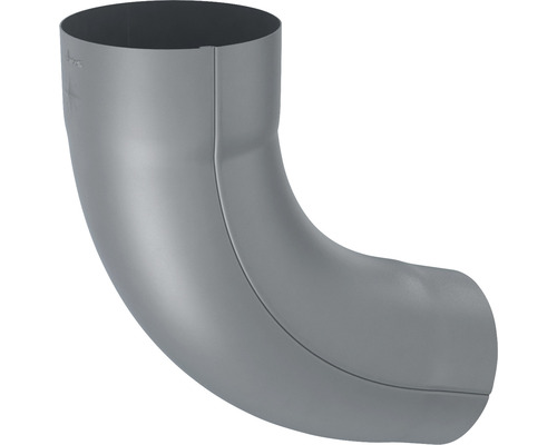 Coude de gouttière Zambelli acier rond 72° gris anthracite RAL 7016 DN 105 mm