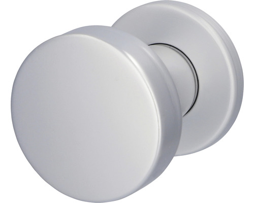 Bouton de porte sur rosace alu F1 anodisé Ø 50 mm pour portes d’entrée et d'appartement