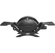 Grill à gaz Weber avec thermomètre et tablettes latérales