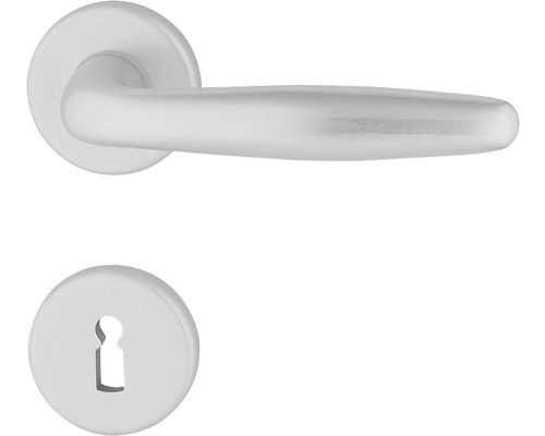 Poignée sur rosace Arena alu F1 anodisé BB pour portes intérieures Poignée de porte avec rosace de clé