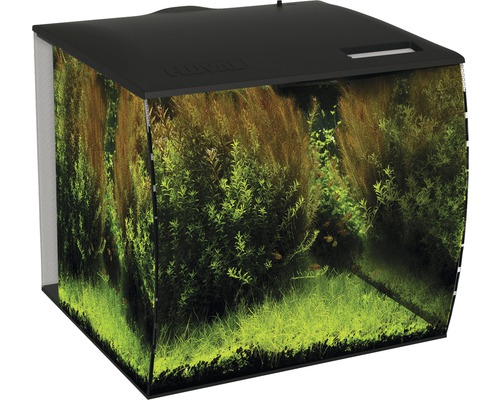 Aquarium Fluval Flex 57 l avec éclairage LED, filtre, pompe sans meuble bas, noir