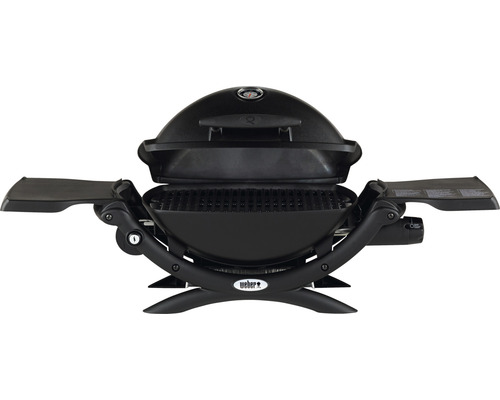 Barbecue à gaz Weber avec deux tables d''appoint