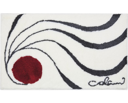 Badteppich mit Wellenmuster und Punkt