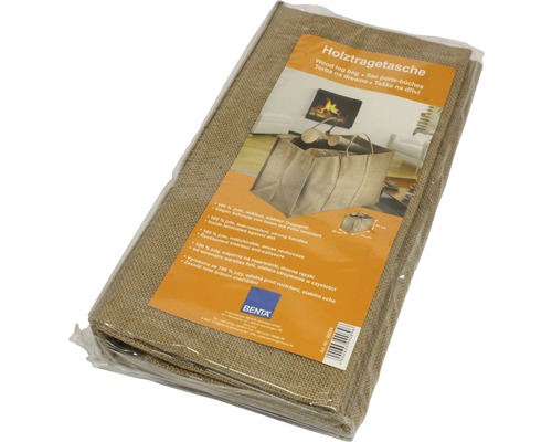 Sac à bûches en jute, emballé