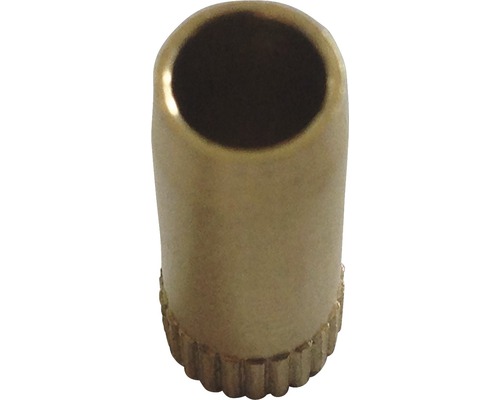 Capuchon de tube couleur laiton avec base moletée