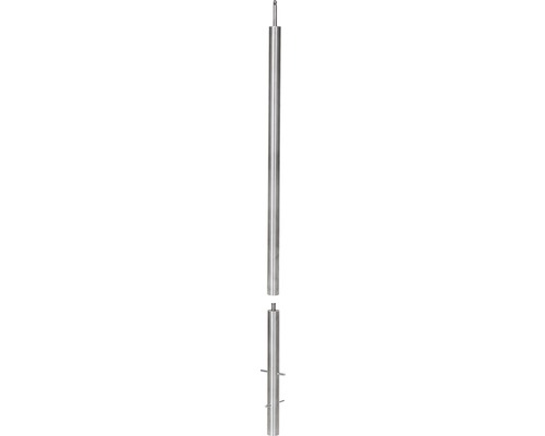 Poteau de main courante acier inoxydable V2A à sceller dans le béton H.850 mm Ancre métallique pour travaux de terrassement