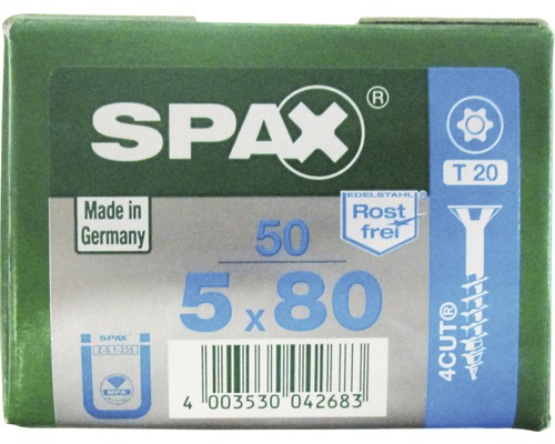 SPAX Schrauben Packung 5 x 80 mm