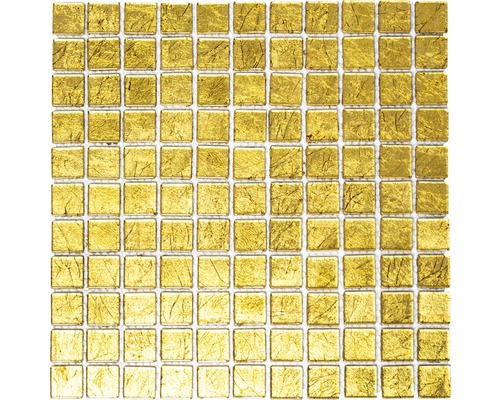 Mosaïque de verre Quadrat Crystal XCM8GO15 uni gold 30x30 cm