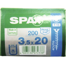 Paquet de vis Spax avec 200 vis, dimension 3,5x20