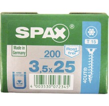 Emballage de vis Spax 3,5x25 mm, Made in Germany, acier inoxydable