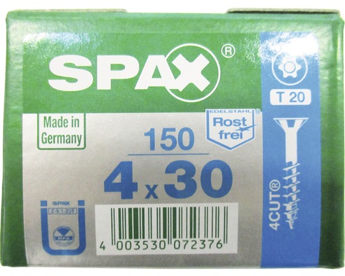 SPAX Schraubenpackung, 4x30 Millimeter, 150 Stück