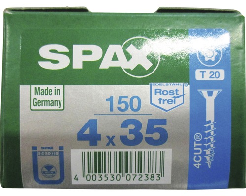Verpackung Spax Schrauben 4x35 Millimeter