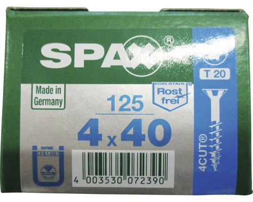 Packung mit 125 Spax Schrauben 4 x 40