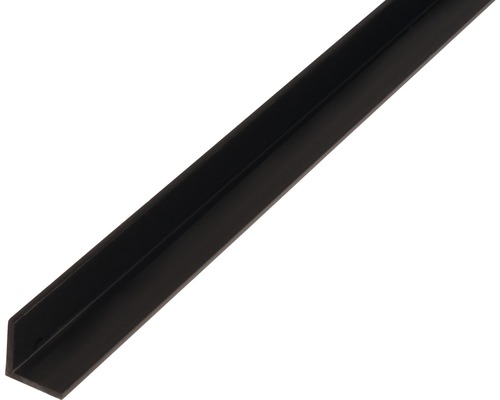 Profilé d'équerre PVC 25 x 25 x 1,8 mm, 1 m, isocèle noir