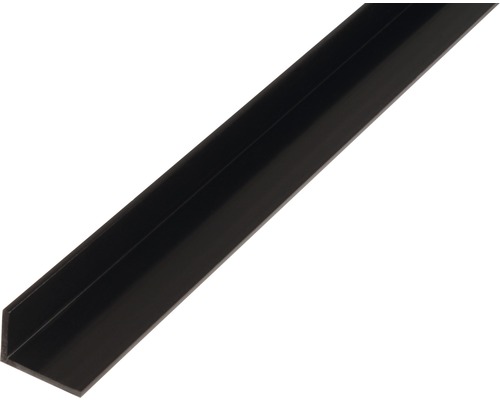 Profilé d'équerre PVC 20 x 10 x 1,5 mm, 1 m, isocèle noir