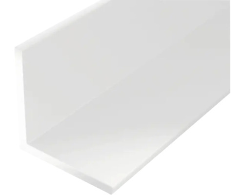 Profilé d'équerre PVC 15 x 15 x 1,2 mm, 1 m, isocèle blanc