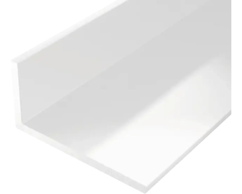 Profilé d'équerre PVC 25 x 20 x 2 mm, 1 m, isocèle blanc