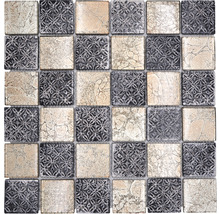 Mosaïque avec éléments carrés et motif