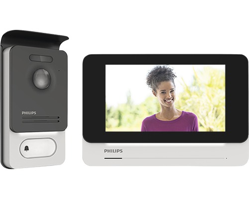 Système d’interphone Philips WelcomeEye Touch avec fonction vidéo argent/noir